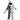 Skele-Clown adult costume with colorful skeleton jumpsuit, white puffy collar, and creepy clown mask with attached hat – perfect for Halloween or horror parties - Funword - Party Shop