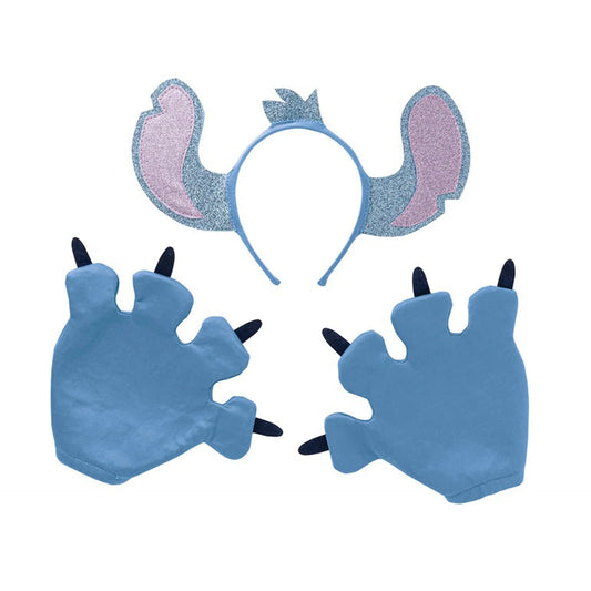 Disney Stitch kids accessory set with headband and gloves. Perfect for Halloween, cosplay, or themed party. - Disguise - Party shop
