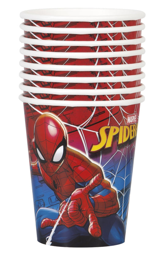 Unique - Verres En Carton 9Oz (8) - Spider-Man - Party Shop