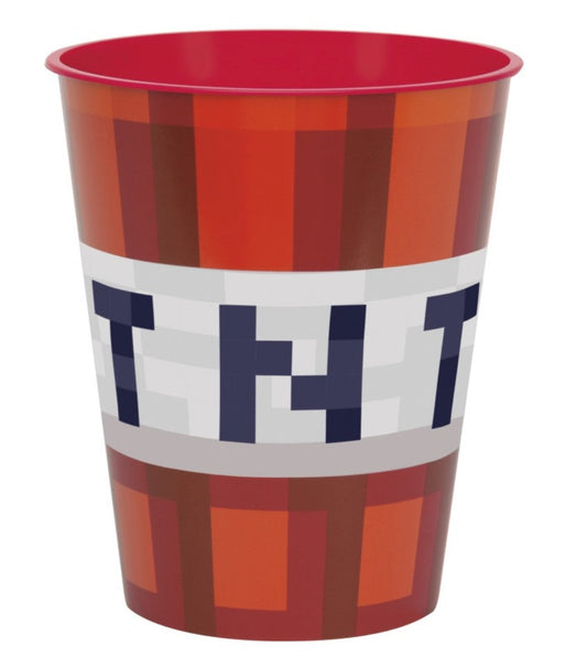 Unique - Verres En Plastique 10oz (4) - Minecraft TNT - Party Shop