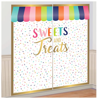 Toile De Fond Décorative (2Mcx) - Sweet And Treats (Bonbons) - Party Shop
