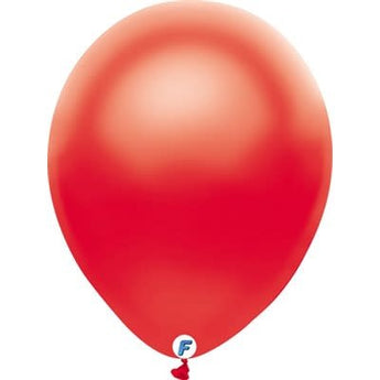 Sac De 12 Ballons Funsational - Rouge Perlé - Party Shop