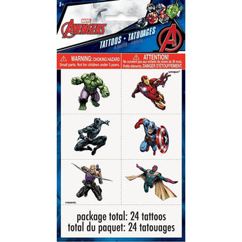 Tatouages (24) - Avengers De Marvel - Party Shop