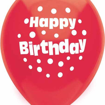 Sac De 8 Ballons Funsational - Happy Birthday Assortis - Party Shop