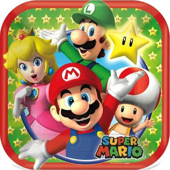 Assiettes 7Po (8) - Super Mario - Party Shop