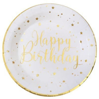 Assiettes 9Po (10) -  Happy Birthday - Party Shop