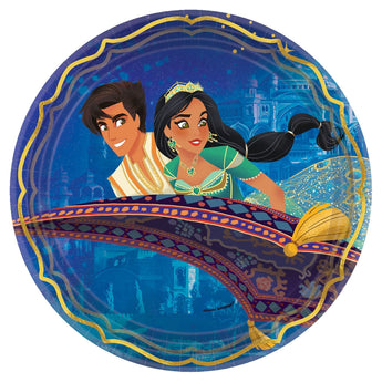 Assiettes 9Po (8) - Aladdin Et Jasmine - Party Shop