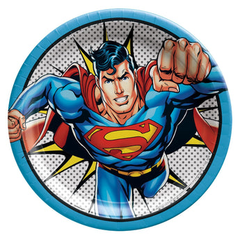 Assiettes 9Po (8)- Superman (Justice League) - Party Shop