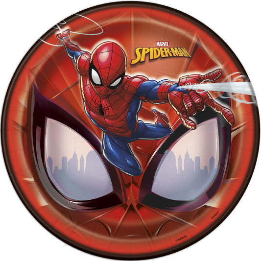 Unique - Assiettes En Carton 9Po (8) - Spider-Man - Party Shop