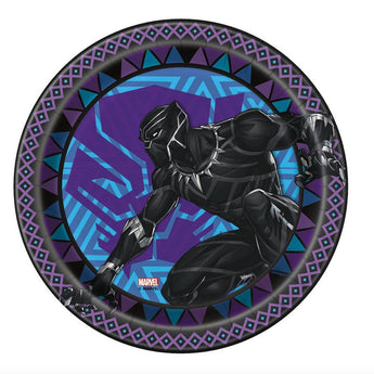 Assiettes Rondes 7po (8) - Black Panther - Party Shop