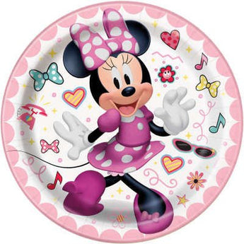 Assiettes Rondes 7Po (8) - Minnie Mouse - Party Shop