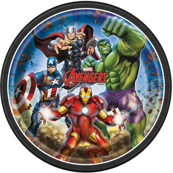 Assiettes Rondes 9Po (8) - Avengers De Marvel - Party Shop
