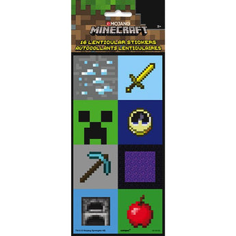 Autocollants Lenticulaire (16) - Pixel (Minecraft) - Party Shop