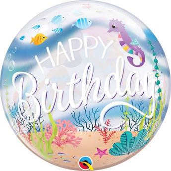Ballon Bubble - Happy Birthday Sirene - Party Shop