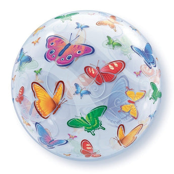 Ballon Bubble - Papillons - Party Shop