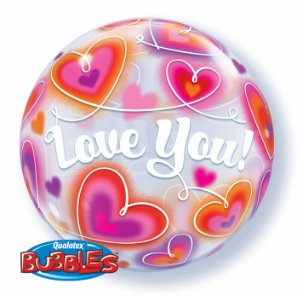 Ballon Bubbles 22'' - Love You - Party Shop