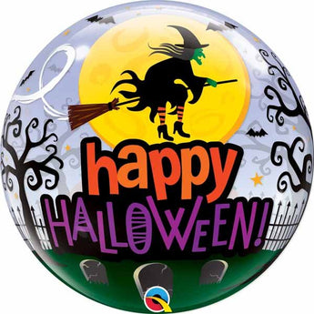 Ballon Bubbles - Sorcière Happy Halloween - Party Shop
