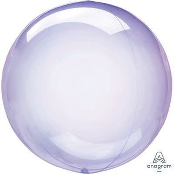 Ballon Clearz (Transparent) Rond 18Po De Plastique - Violette - Party Shop