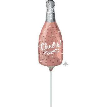 Ballon Mini Mylar (14Po) - Bouteille Cheers - Party Shop