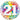 Qualatex - Ballon Mylar 18Po - 21 Ans Confetti - Party Shop