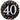 Ballon Mylar 18Po - 40 Ans Argent - Party Shop