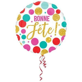 Ballon Mylar 18Po - Bonne Fête Coloré - Party Shop