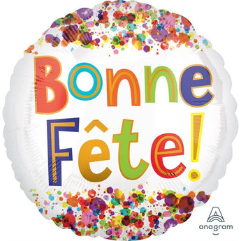 Ballon Mylar 18Po - Bonne Fête Taches Multicolores - Party Shop
