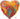 Anagram - Ballon Mylar 18Po-Coeur Marblez Orange - Party Shop