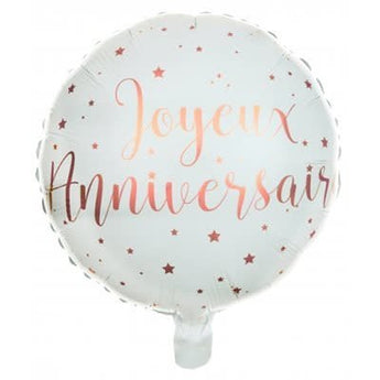 Ballon Mylar 18Po - Joyeux Anniversaire Rose - Party Shop