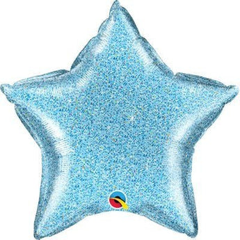 Ballon Mylar Étoile Scintillant 20Po - Bleu - Party Shop