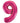 Unique - Ballon Mylar Supershape - Chiffre 9 Magenta - Party Shop