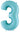Betallic - Ballon Mylar Supershape - Nombre 3 Bleu Pastel - Party Shop