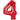 Anagram - Ballon Mylar Supershape - Nombre 4 Rouge - Party Shop