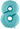 Betallic - Ballon Mylar Supershape - Nombre 8 Bleu Pastel - Party Shop