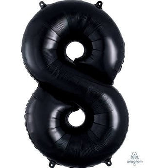 Ballon Mylar Supershape - Nombre 8 Noir - Party Shop