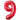 Anagram - Ballon Mylar Supershape - Nombre 9 Rouge - Party Shop