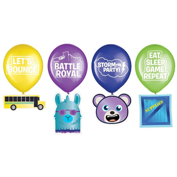 Ballons Latex 12Po (6) Et Décorations - Bataille Royale (Fortnite) - Party Shop