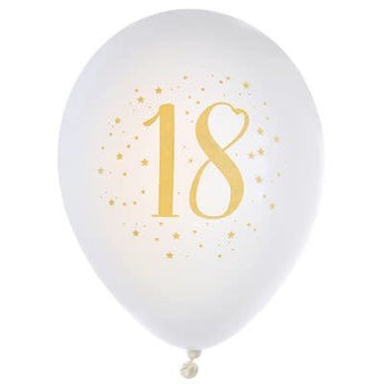 Ballons Latex 9Po Or 18 Ans (8) - Party Shop