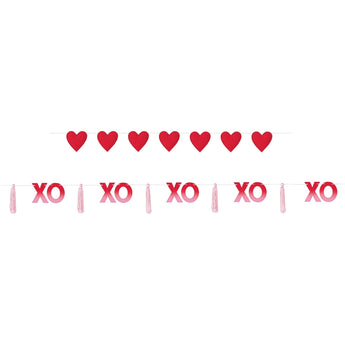 Bannière De St-Valentin Avec Gland - Xoxo - Party Shop