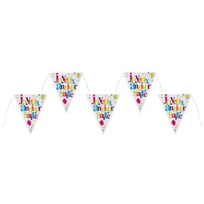 Bannière Joyeux Anniversaire Festif Multicolore - Party Shop