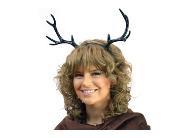 KBW Global - antler headband costume accessory. Bold and stylish headpiece perfect for Halloween, cosplay, woodland costumes, reindeer looks and themed parties. - Party Shop