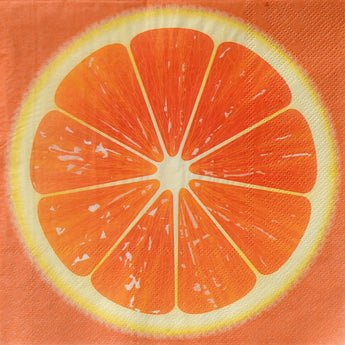 Serviettes De Table - Tranche D'Orange (8) - Party Shop