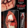 3D FX prosthetic with broken bone gash and included fake blood – peel-and-stick, no glue needed, realistic horror effect for Halloween or cosplay - Cinema Secrets - Woochie - Party Shop