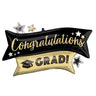 Anagram - Ballon Mylar Supershape - Graduation noir et or - Party Shop