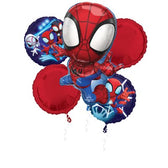 Anagram - Bouquet De 5 Ballons Mylar - SPIDEY & HIS AMAZING FRIENDS - Party Shop