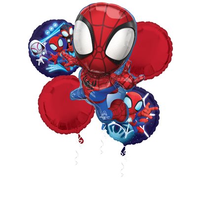 Anagram - Bouquet De 5 Ballons Mylar - SPIDEY & HIS AMAZING FRIENDS - Party Shop