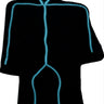 studio Halloween - Costume Adulte - Stickman - Lumineux Aqua Bleu - Party Shop