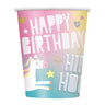 Unique - Verres en papier de licorne galaxie 9 oz (8) - Party Shop