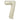 Ballon Mylar Supershape Chiffre 7 - Blanc Sable 34po