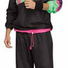 80's track suit adult costume with matching top and pants – retro vintage outfit for Halloween or 80s theme party – fits up to 6ft / 200 lbs - FunWorld - Party Shop